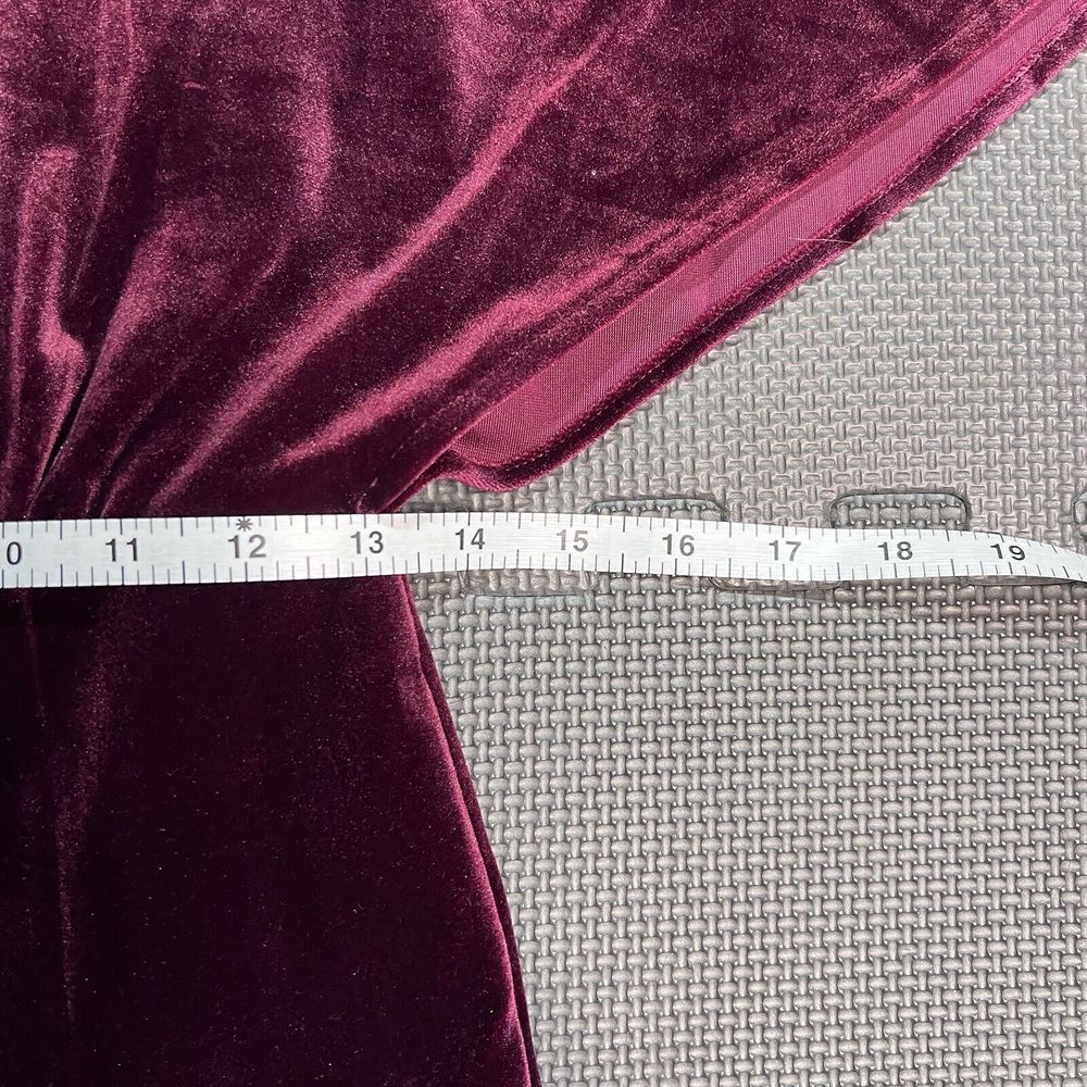 Greylin Anthropologie Luna Velvet Jumpsuit Wide Leg Cropped Burgundy‎ Small - Picture 11 of 15